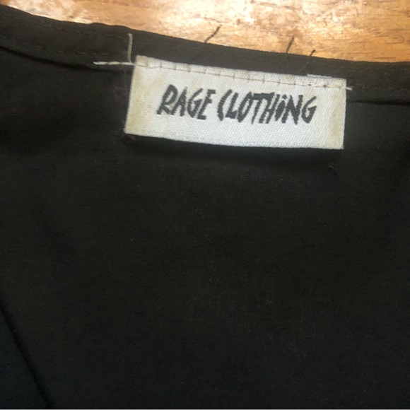 HALLOWEEN RAGE CLOTHING Women's Sexy Black Cold Shoulder LS Blouse Shirt Sz M - Picture 8 of 10